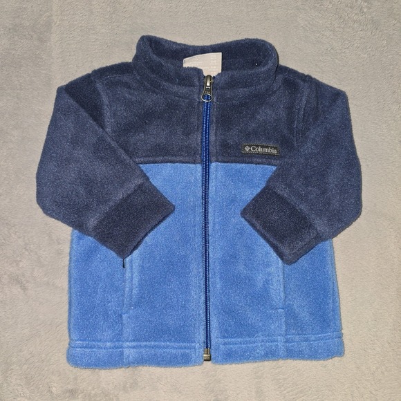 Columbia Sportswear Blue Fleece Jacket Infant 3-6 Months - Picture 1 of 11